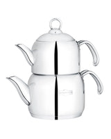 Madame Coco Azura Teapot Set Small – 18/10 Stainless Steel Tea Set for 1-2 Persons