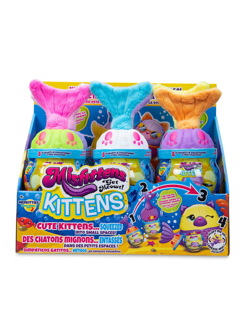 دمية Misfittens Kittens داخل حوض سمك - مفاجأة ممتعة