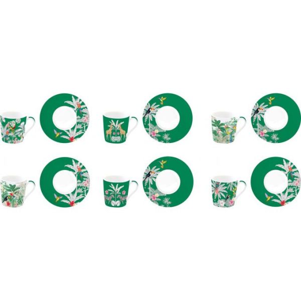 طقم 12 فنجان قهوة 100 مل من Easy Life Exotic Heaven