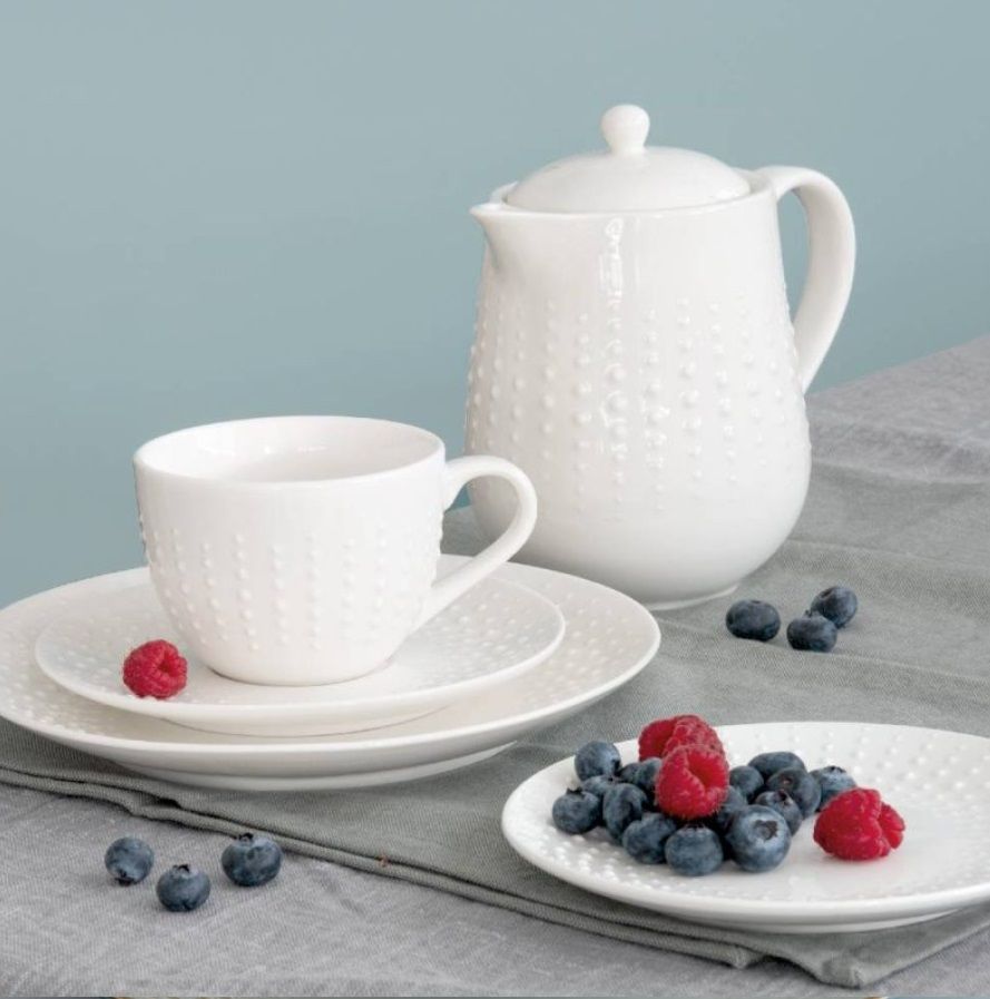 Easy Life Drops Dinner Plate – White – 26cm