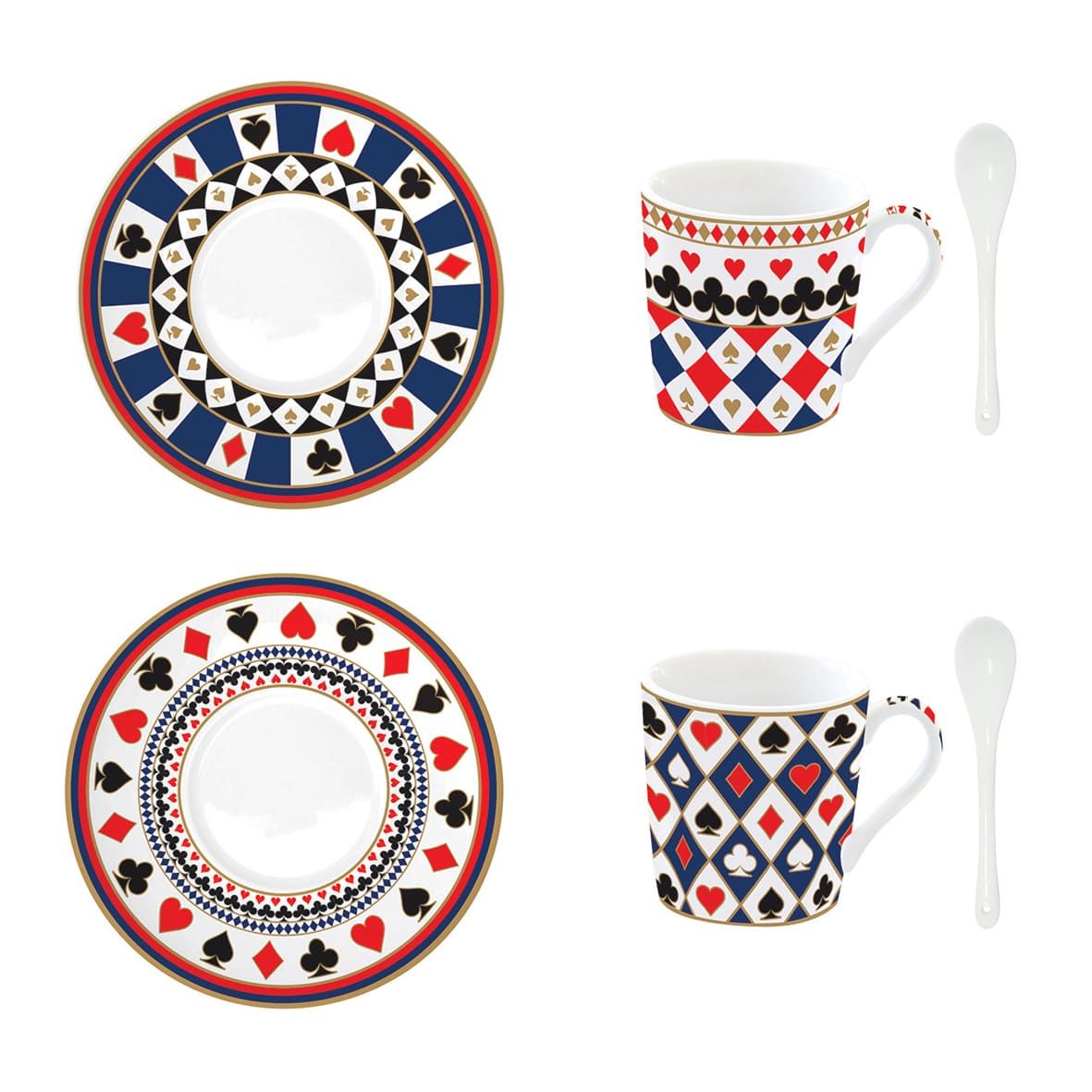 طقم 6 فناجين قهوة 100 مل من Easy Life Casino Royale