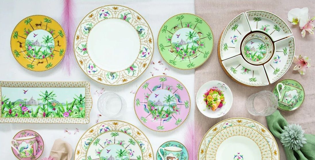 طقم 4 أطباق حلويات إيزي لايف بارادايس سافاج – متعدد الألوان