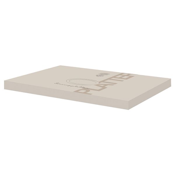 طبق تقديم 36×24.5 سم من Easy Life Deco – ذهبي وأبيض فاخر