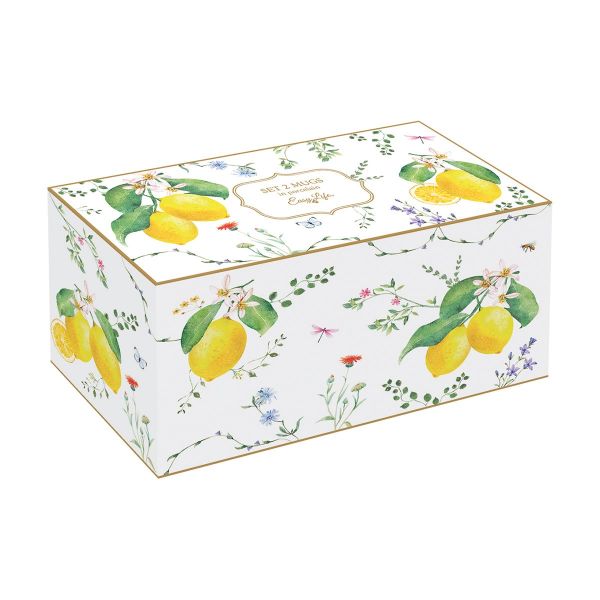 طقم كوبين 275 مل Easy Life Fleurs et Citrons – ألوان متعددة