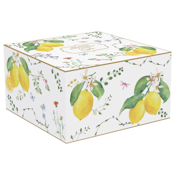 طقم فنجان شاي وصحن 370 مل Easy Life Fleurs et Citrons