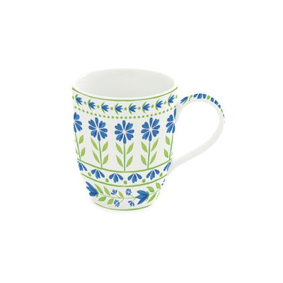 Easy Life Flowers Garden 350ml Mug with Box - Blue & Green