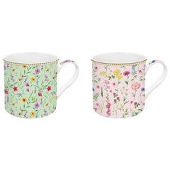 Easy Life Meadow Flowers 2pcs Mug Set 300ml – Multi Colors