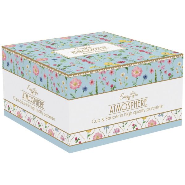طقم فنجان شاي 2 قطعة 400 مل Easy Life Meadow Flowers