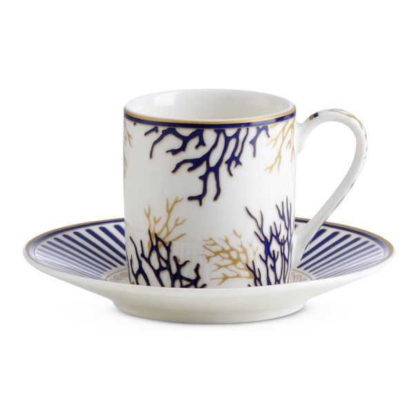 Easy Life Corallo Coffee Cup Set 4pcs 80ml – Blue & Gold