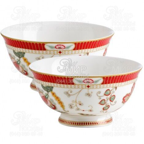 طقم زبديات 2 قطعة 11 سم Easy Life Kashmir - أحمر