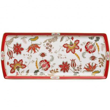 طبق تقديم 35×15 سم Easy Life Kashmir - أحمر أنيق