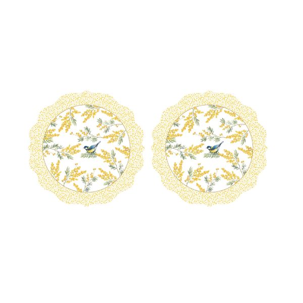 طقم مفارش صحون قطعتين 34.5 سم من Easy Life Mimosa