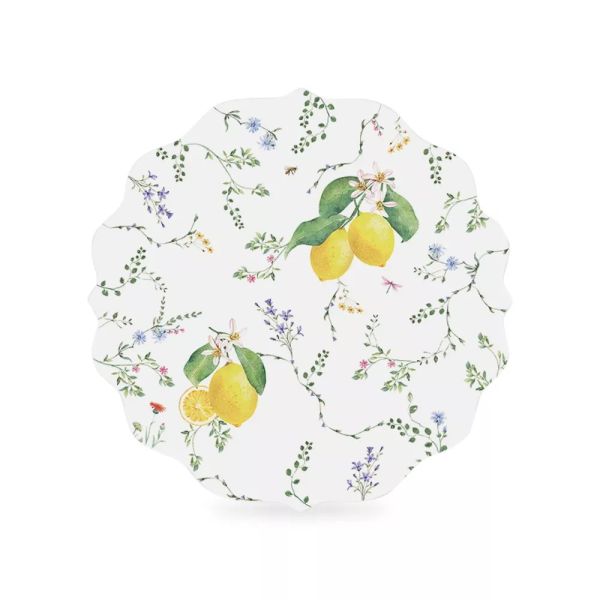 طقم مفارش صحون قطعتين 34.5 سم Easy Life Fleurs et Citrons