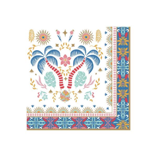 Easy Life Tropical Groovy Napkin Set 20pcs - Multicolor