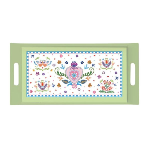 Easy Life Spring Folk Tray 40×19cm - Multicolor