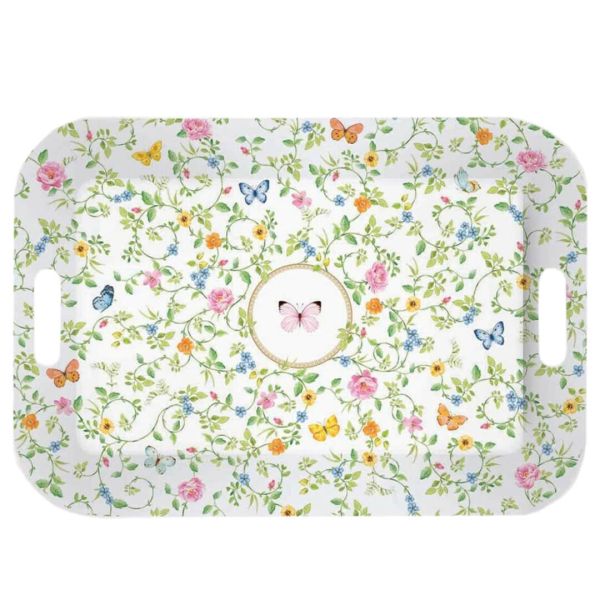 Easy Life Dancing Butterflies 53×38cm Tray with Handles - Multicolor