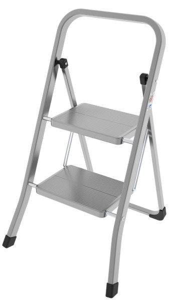 سلم بدرجتين Colombo Stabil - فضي | آمن ومتين