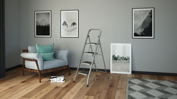 سلم 4 درجات Colombo Factotum - فضي | آمن ومتعدد الاستخدام