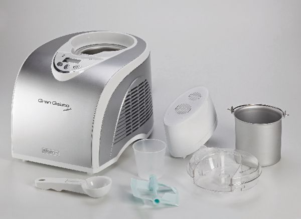 ماكينة صنع الجيلاتو Ariete Gran - فضي لتحضير آيس كريم منزلي