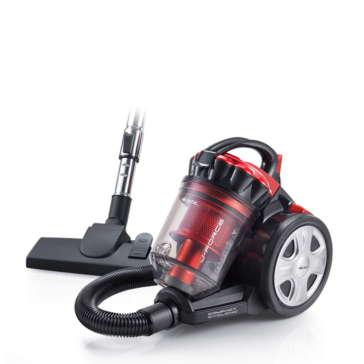مكنسة كهربائية Ariete J-Force 2753 – 700 واط – أحمر وأسود