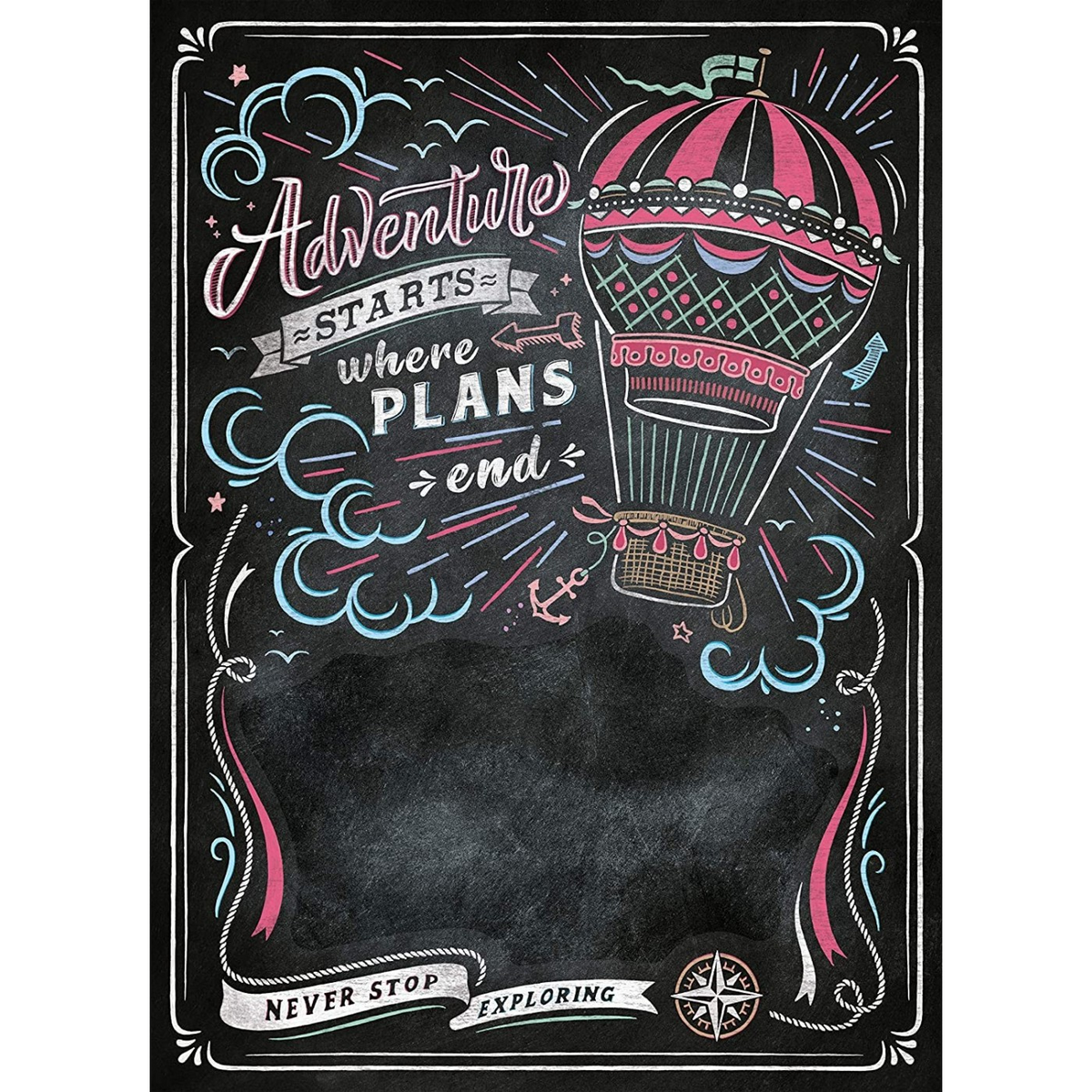 Clementoni Blackboard – Travel Jigsaw Puzzle – 1000 Pieces