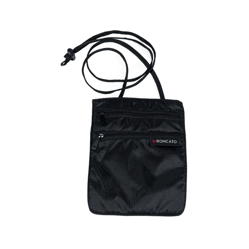 Roncato Security Travel Flat Shoulder Bag – Stylish Black