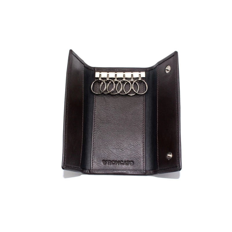 Roncato Prima Key Holder – Brown Leather Elegance