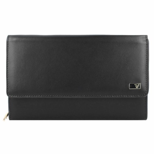 محفظة نسائية جلد طبيعي Roncato Firenze - أسود