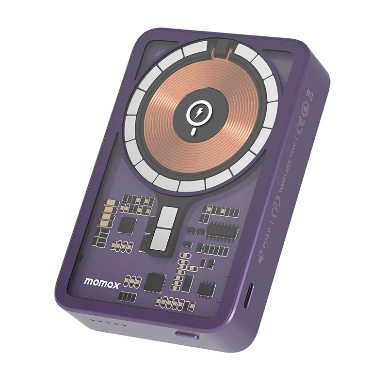 باور بانك موماكس مغناطيسي بسعة 10000 مللي أمبير مع حامل