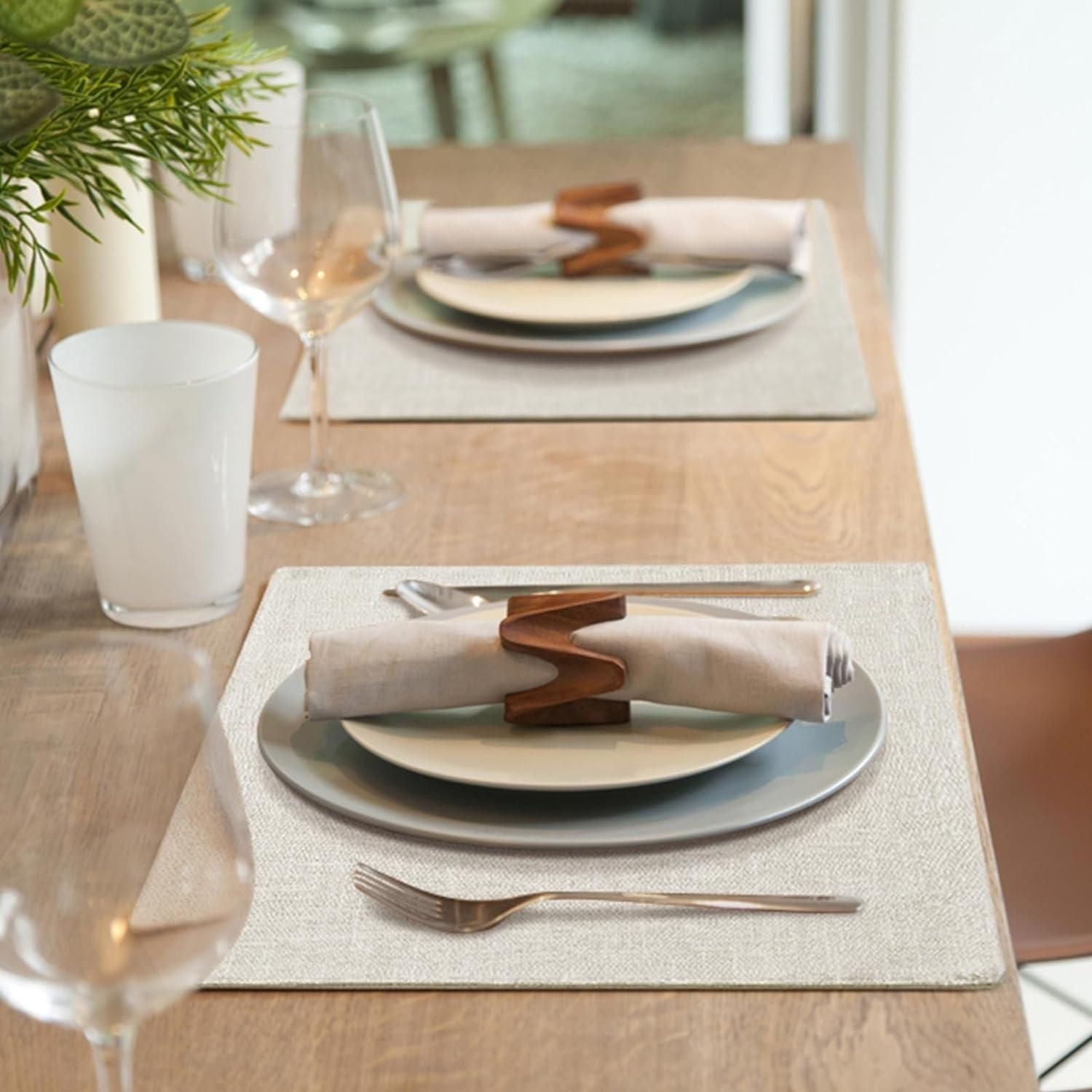 طقم مفرش صحون ومنديل طعام 2 قطعة من Zambaiti Chou