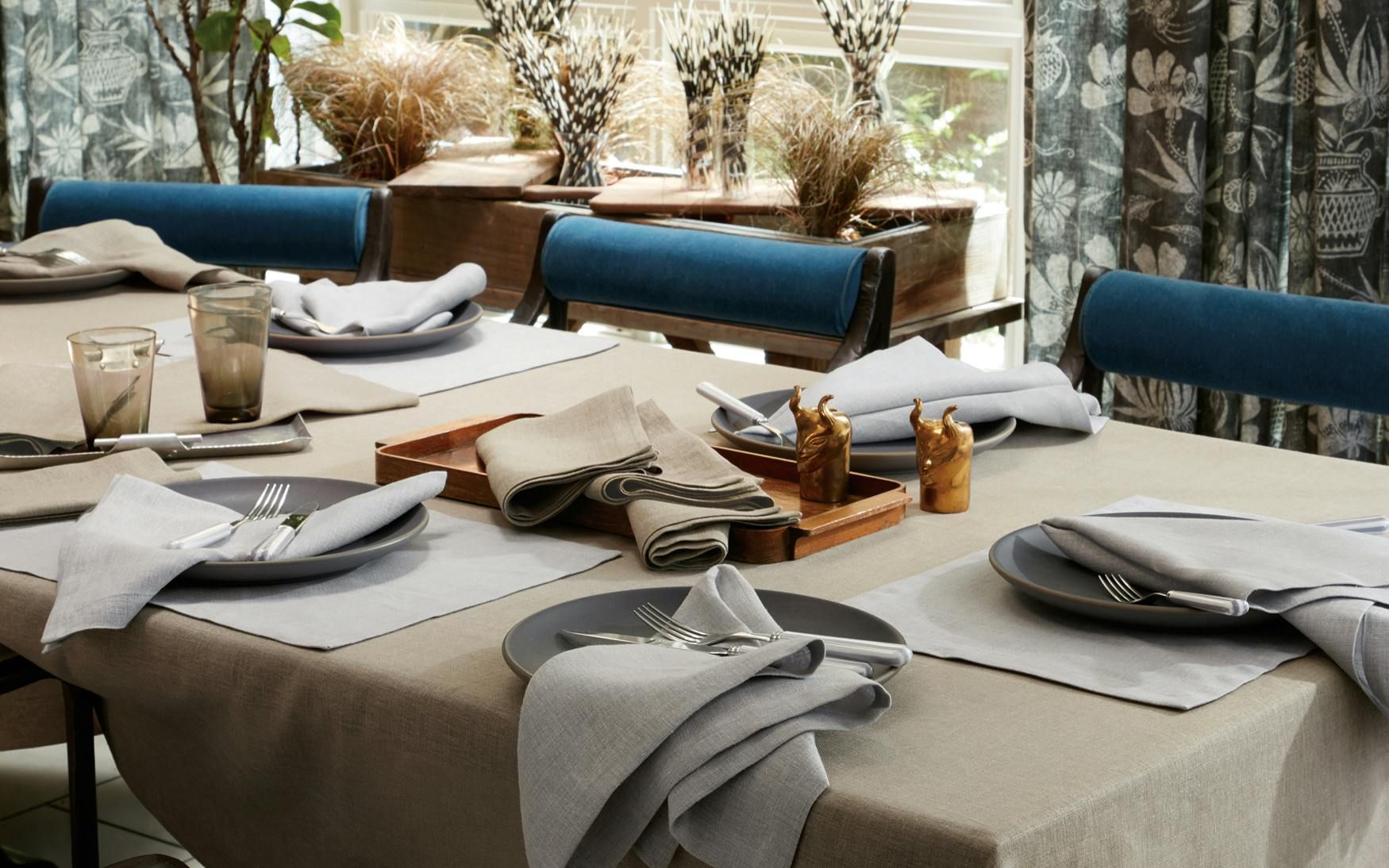 طقم مفرش صحون ومنديل طعام 2 قطعة من Zambaiti Chou