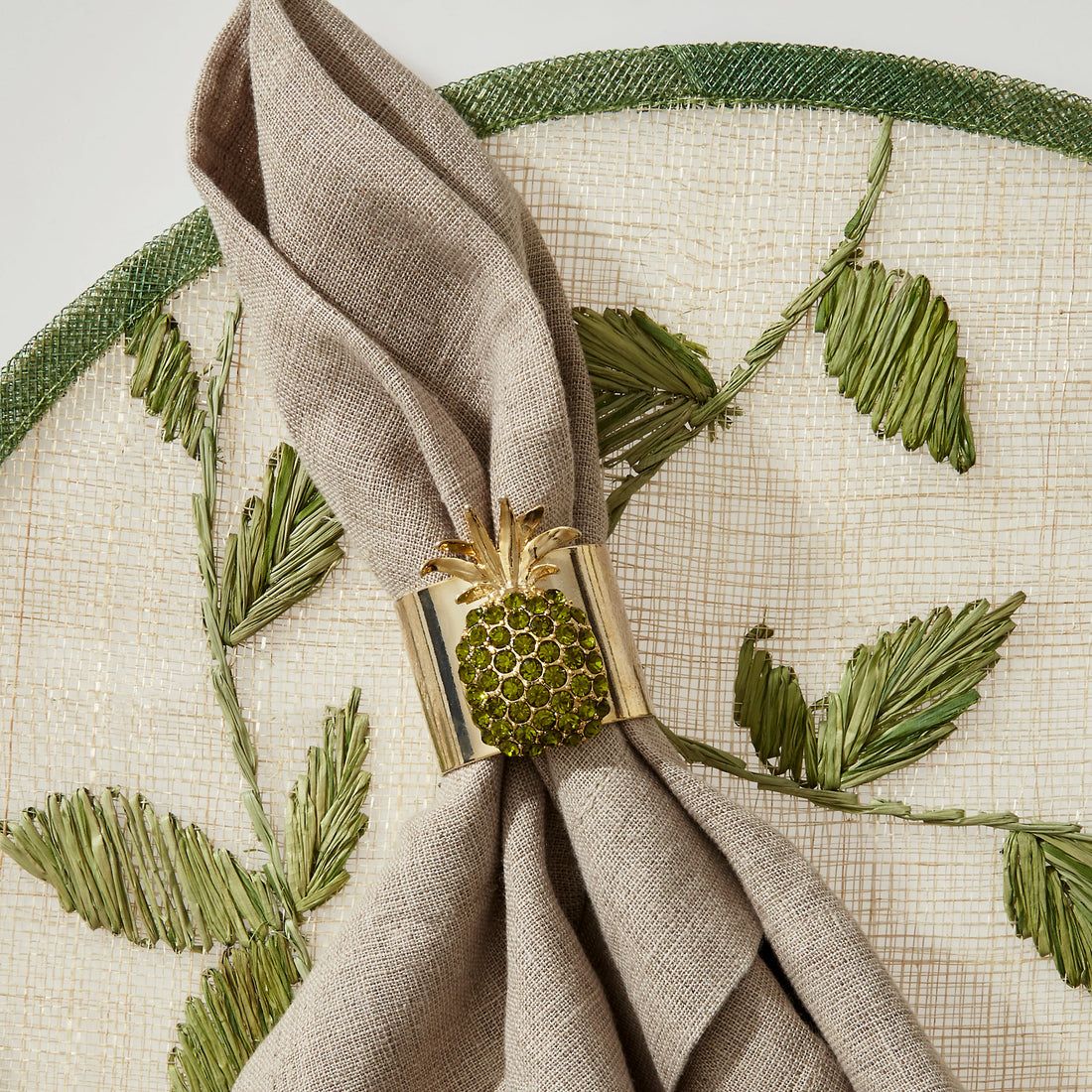 طقم مناديل طعام 2 قطعة من Desideri Di Casa Irlanda - بيج رمادي