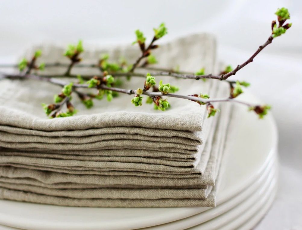 طقم مناديل طعام 2 قطعة من Desideri Di Casa Irlanda - بيج