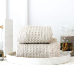 Dreams Monia 2-Piece Bath Towels Set - Beige