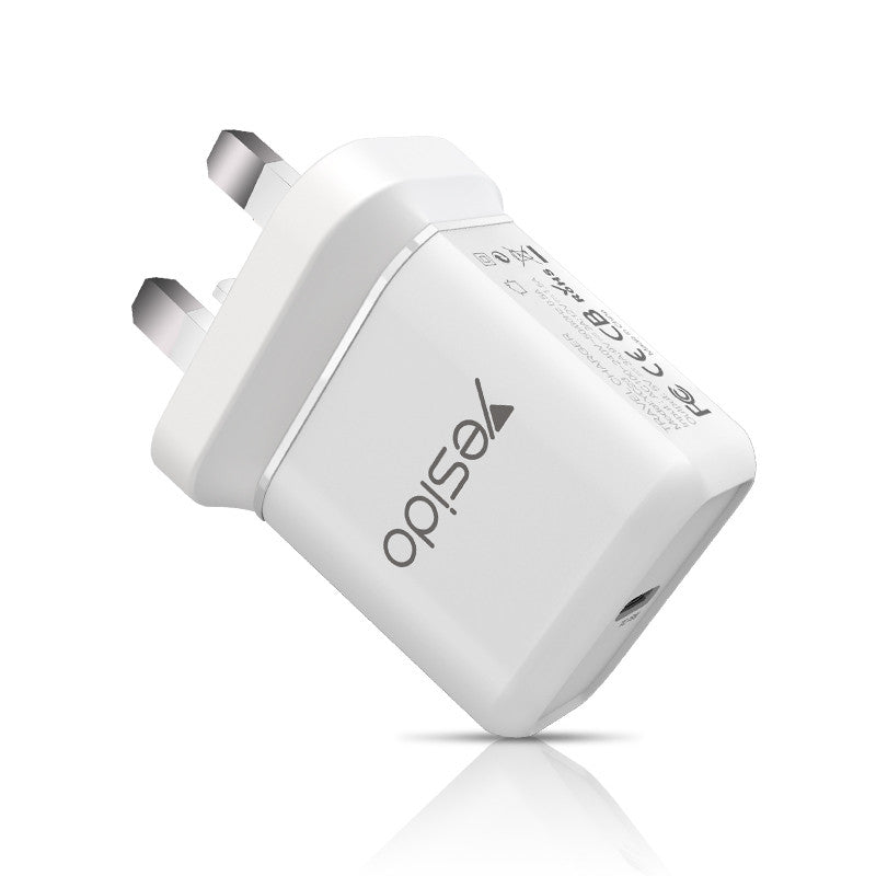 شاحن حائط محمول YC23 - شحن سريع PD 18 وات من النوع C