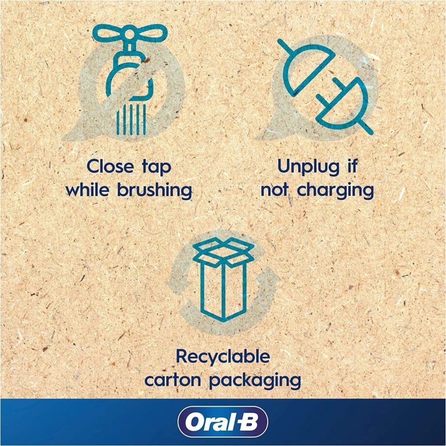 فرشاة أسنان أورال-بي برو 3 3500 الكهربائية مع مستشعر ضغط ذكي وحافظة - أبيض