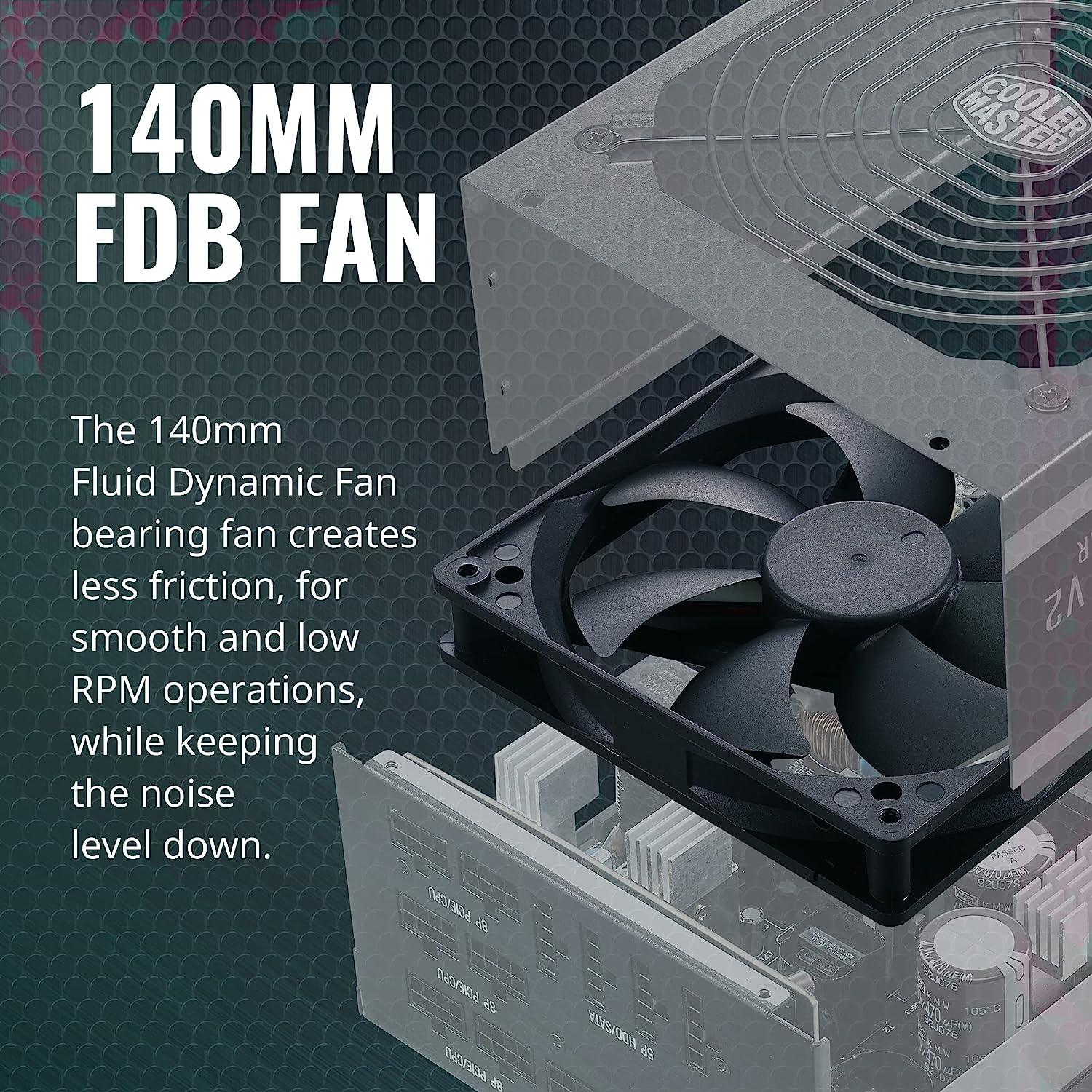 Cooler Master MWE Gold 1250 V2، 1250 واط، معياري بالكامل، معتمد من 80+ Gold