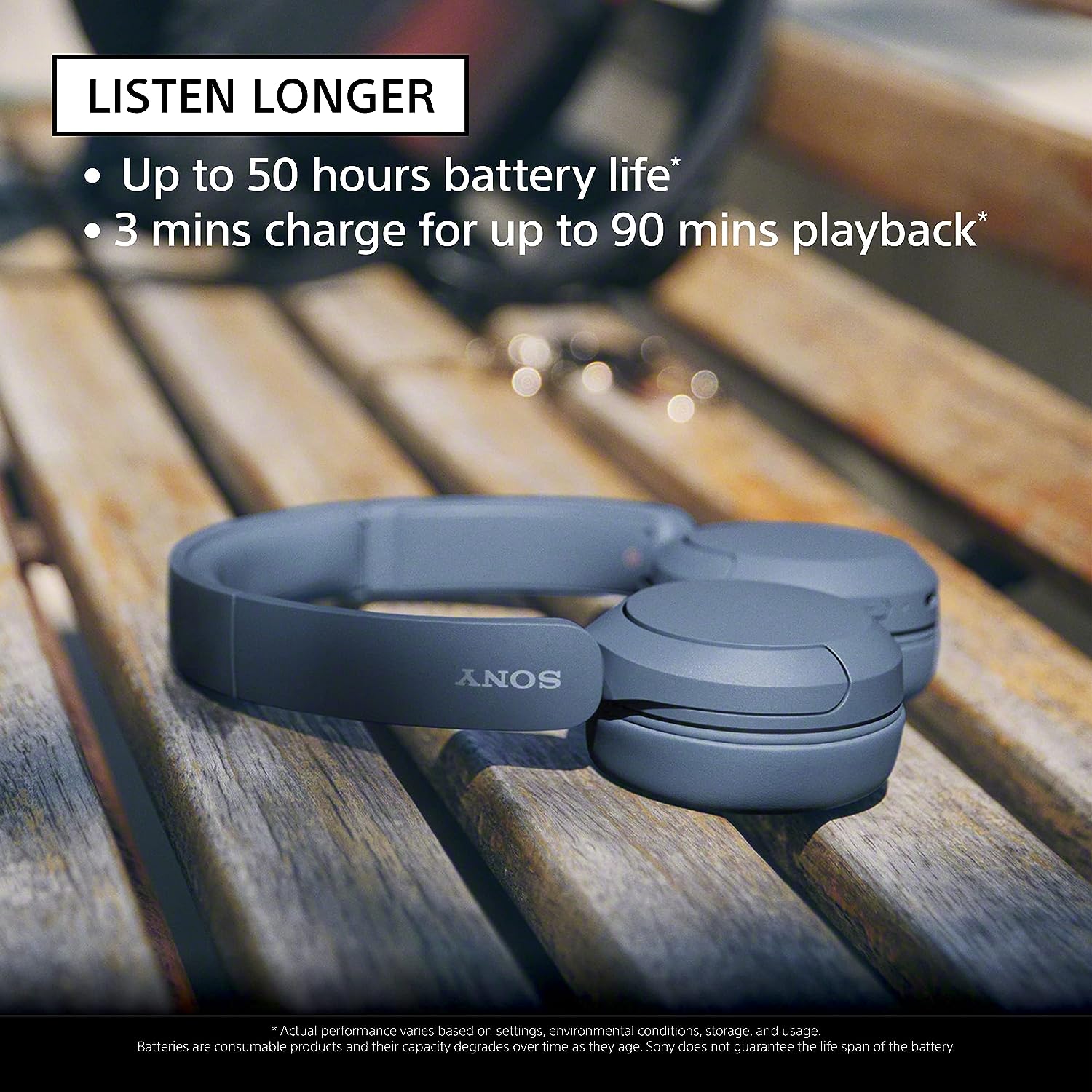 Sony WH-CH520 Wireless Headphones Bluetooth On-Ear Headset