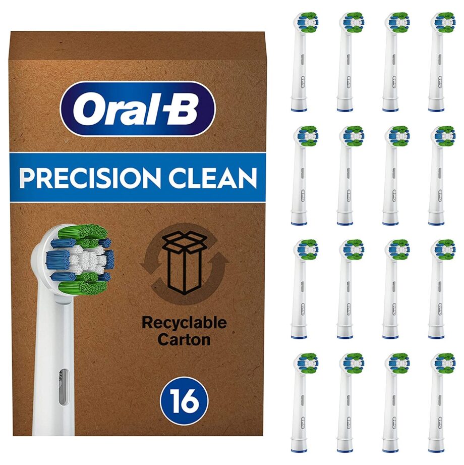 Oral-B Precision Clean Electric Toothbrush Heads with CleanMaximiser Technology 16 Pack