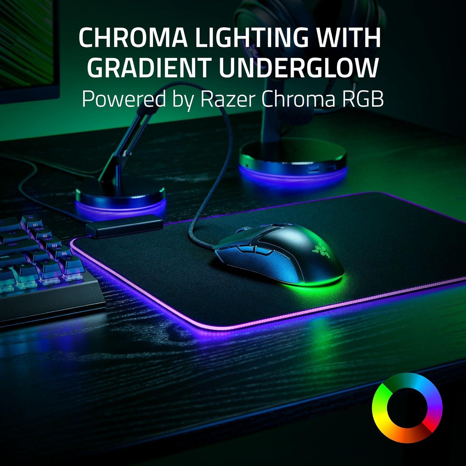 Razer Cobraماوس الألعاب - 58 جرام، RGB، 8500 نقطة في البوصة، مفاتيح الجيل الثالث