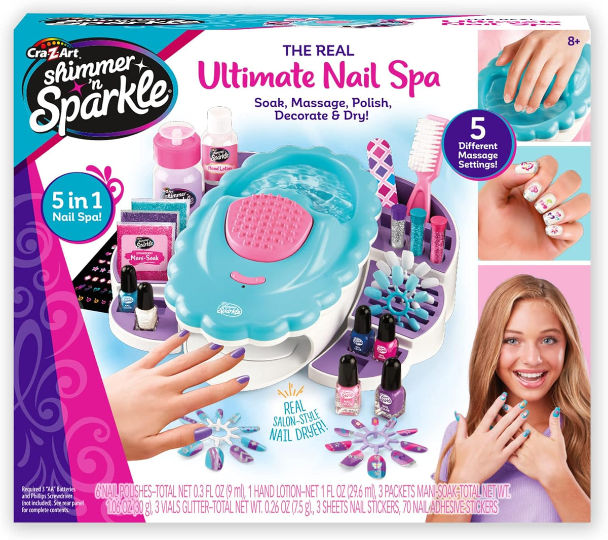 مجموعة العناية بالأظافر Shimmer 'N Sparkle Hand & Nail Spa | مجموعة العناية بالأظافر للأطفال