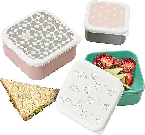 مجموعة تخزين بلاستيك ديزني كلاسيك، بولي بروبيلين، 3 مقاسات - طباعة ميكي مختلطة من فانكو