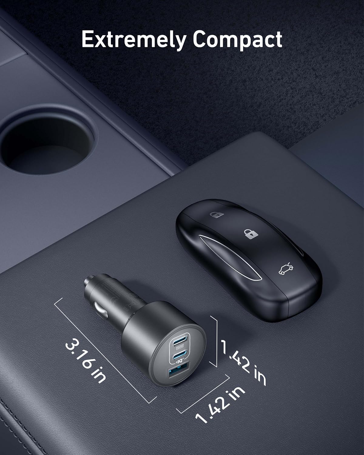 Anker 167.5W 3-Port USB-C Car Charger – 100W + 45W + 22.5W