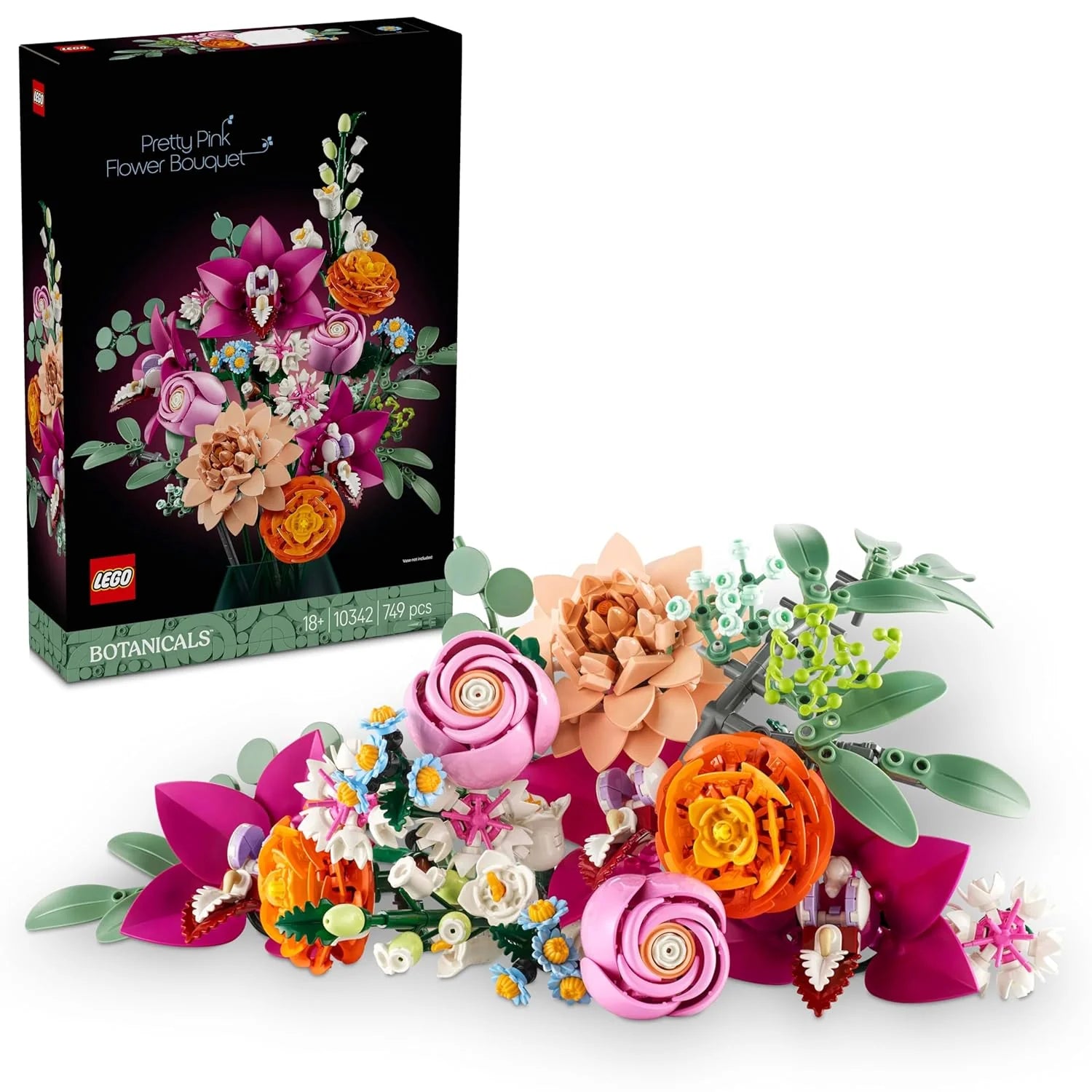 LEGO® Pretty Pink Flower Bouquet 10342 – باقة زهور وردية