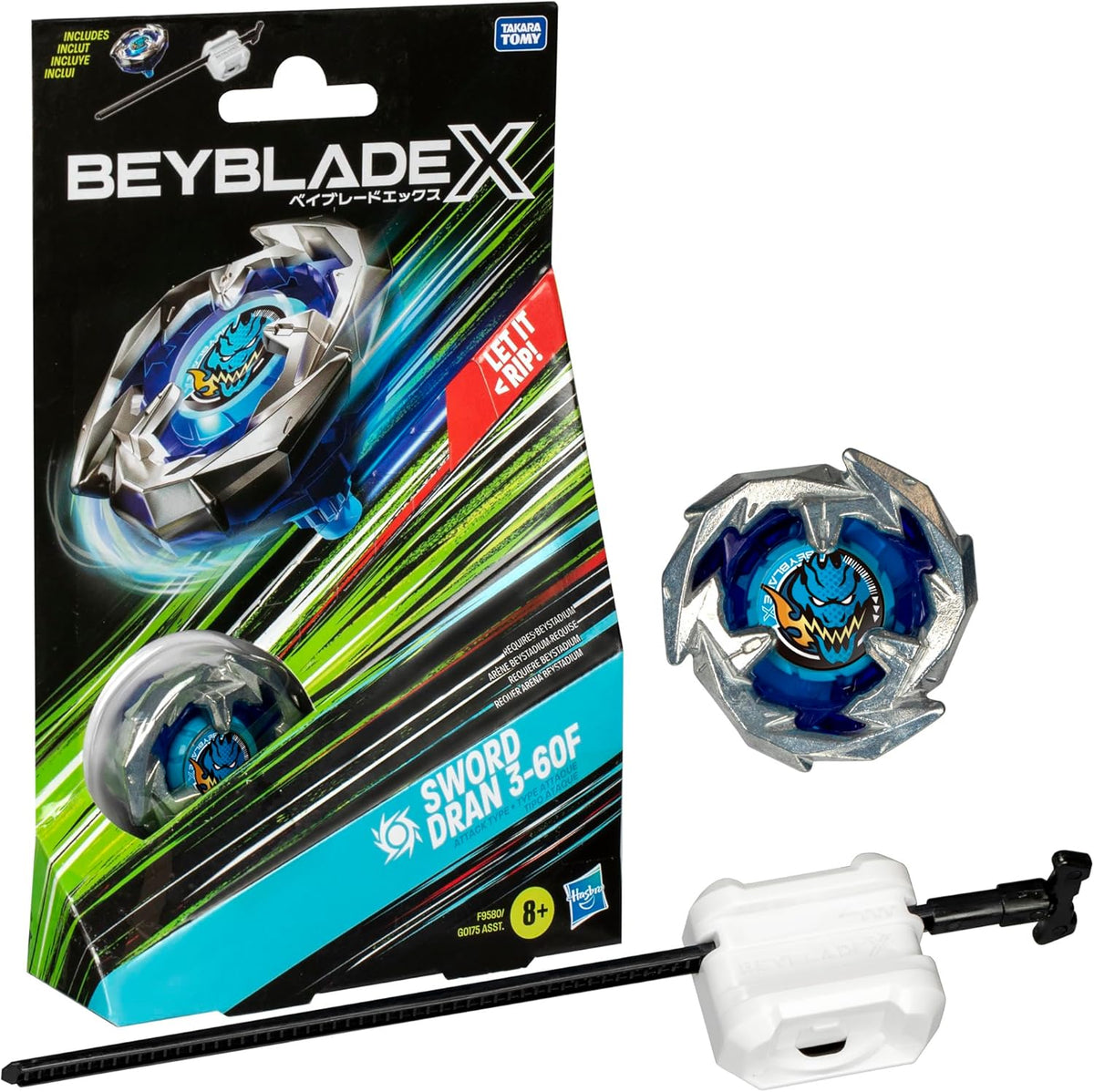 مجموعة Beyblade X – Sword Dran 3-60F سبينر هجومي ومطلق