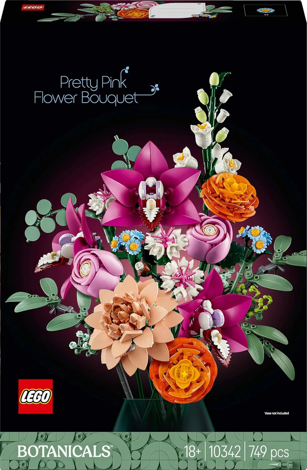 LEGO® Pretty Pink Flower Bouquet 10342 – باقة زهور وردية