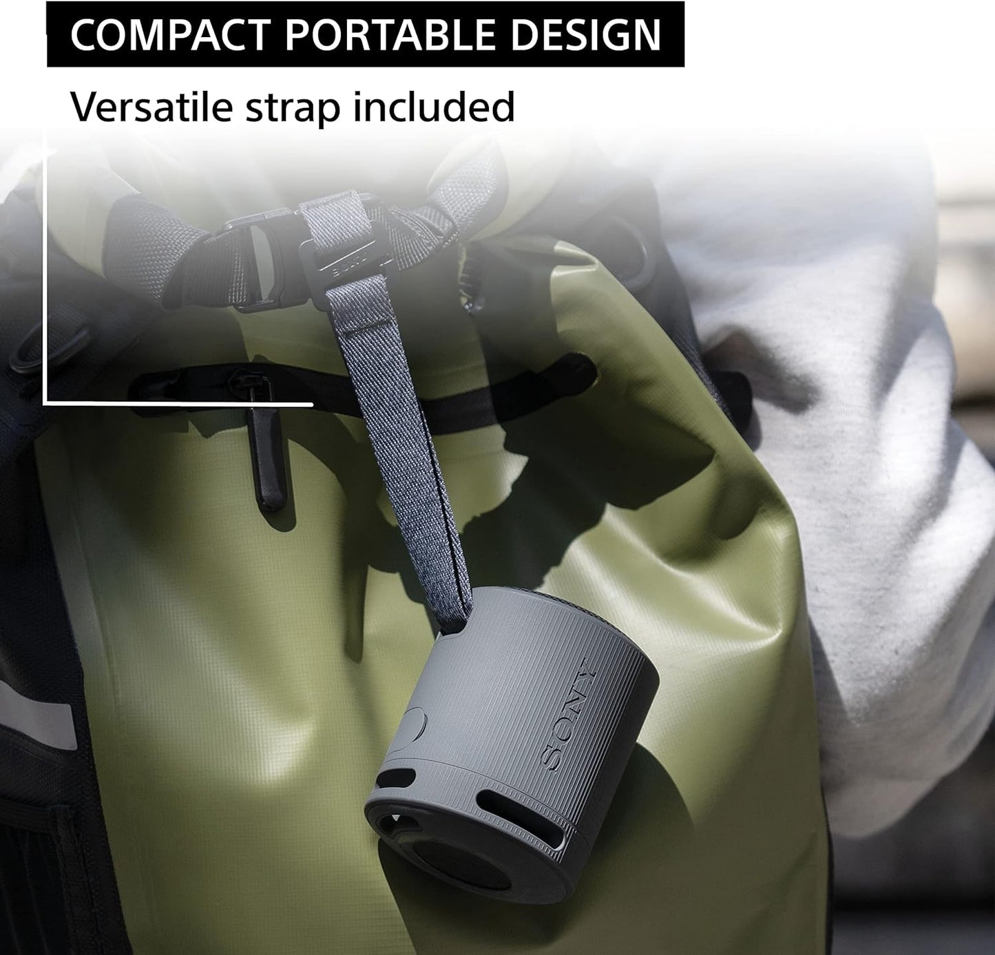 مكبر صوت محمول مقاوم للماء بتقنية البلوتوث من سوني، بطارية تدوم 16 ساعة