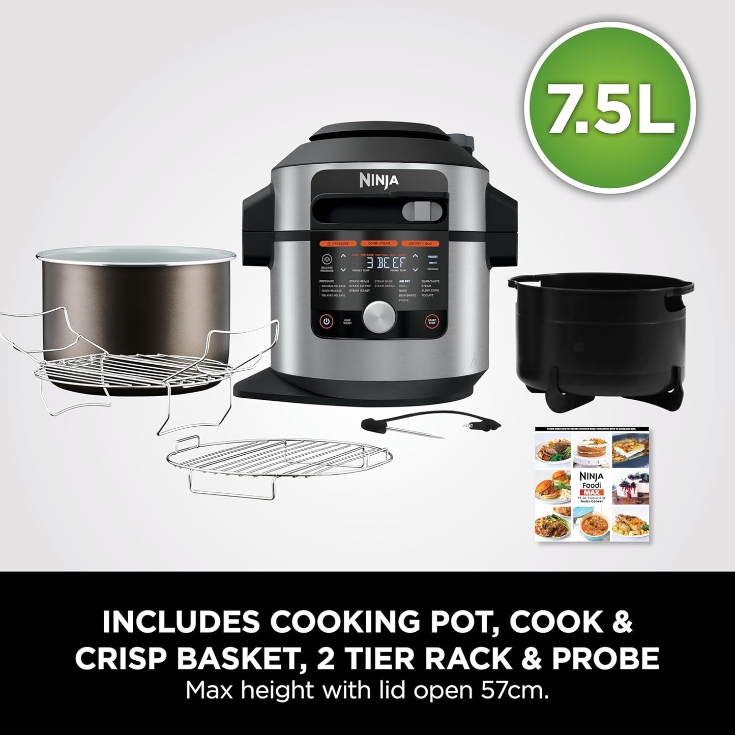 Ninja Foodi MAX OL750UK 15-in-1 SmartLid Multi-Cooker