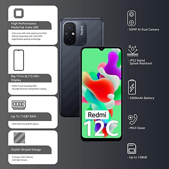 ريدمي 12 سي (64 جيجابايت + 4 جيجابايت)