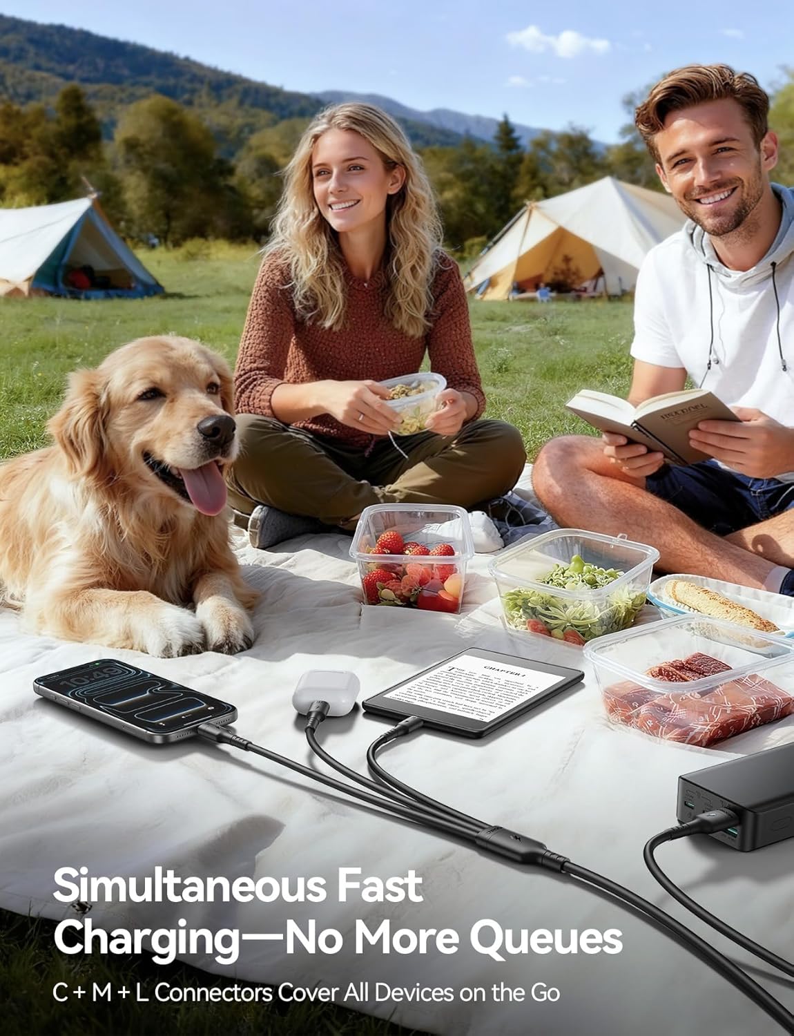 Joyroom S-A61 OmniGo Series 3.5A USB-A to Type-C, Lightning & Micro USB 3-in-1 Charging Cable – 1.2 m, Black | 12-Month Warranty